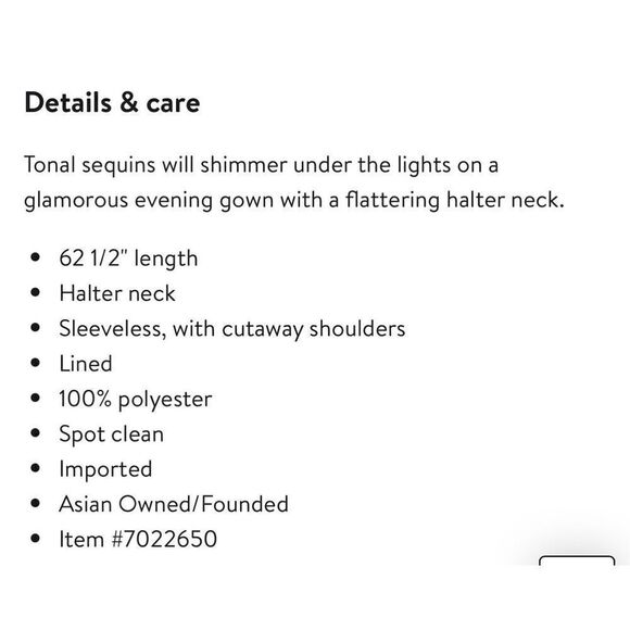 NWT Ieena for Mac Duggar Sequin Neck Halter Evening Gown - Picture 9 of 9